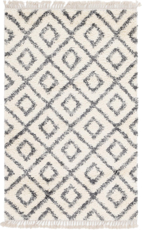 Ivory 1' 4 x 1' 4 Hygge Shag Sample Area Rug Thick Soft Touch Fluffy & Plush Shaggy Pile 100% Polypropylene With Jute Backing Modern Carpet for Sale at Rug Engine