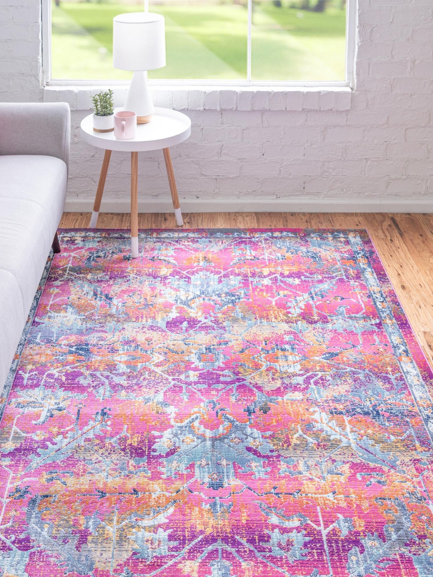 Fuchsia 3' 7 x 5' 3 Budapest Rectangle Area Rug 70% Polypropylene & 30% Polyester With Cotton Backing Traditional Classical Room Carpet for Sale at Rug Engine