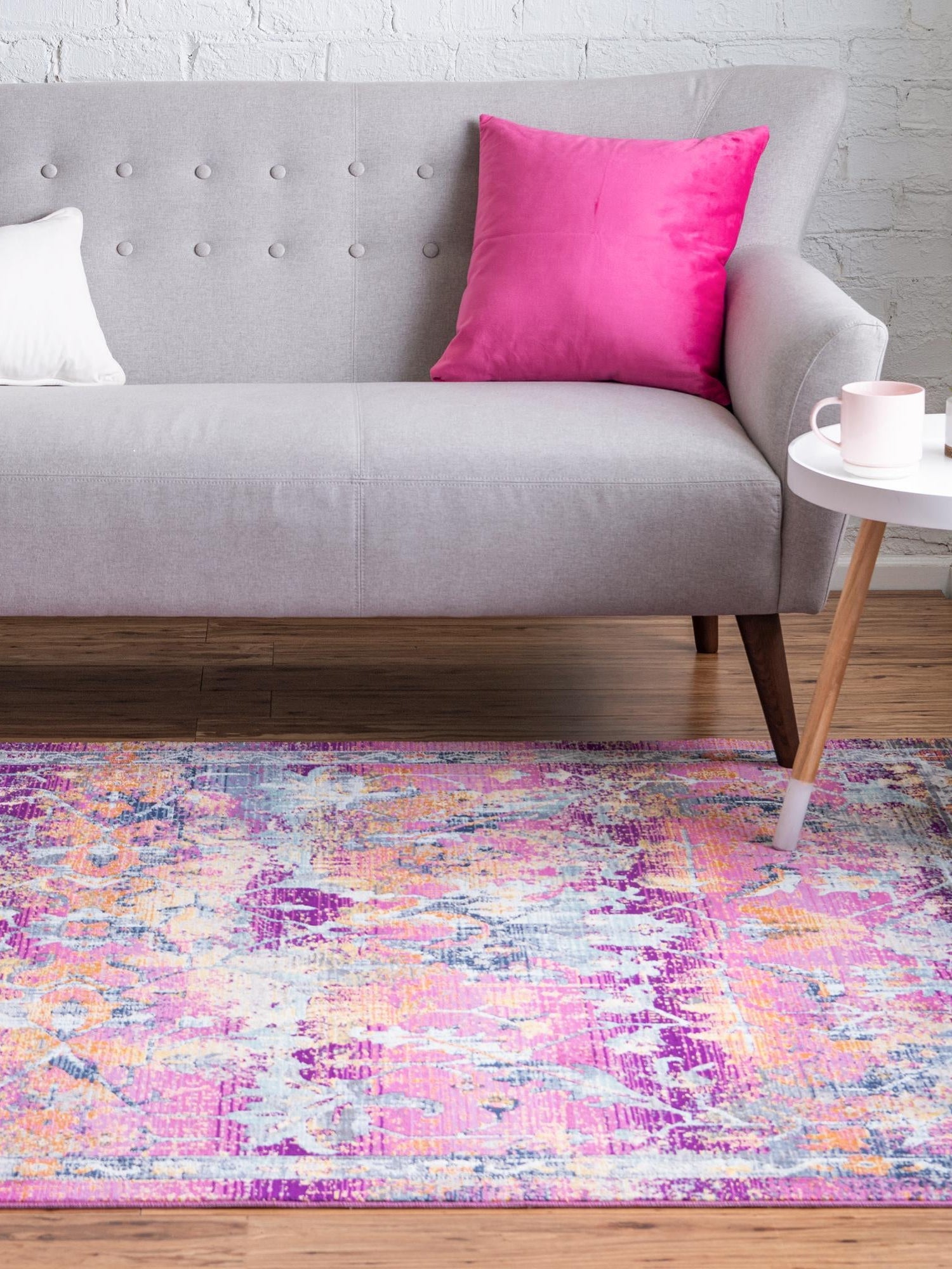 Fuchsia 5' 1 x 7' 10 Budapest Rectangle Area Rug 70% Polypropylene & 30% Polyester With Cotton Backing Traditional Classical Room Carpet for Sale at Rug Engine