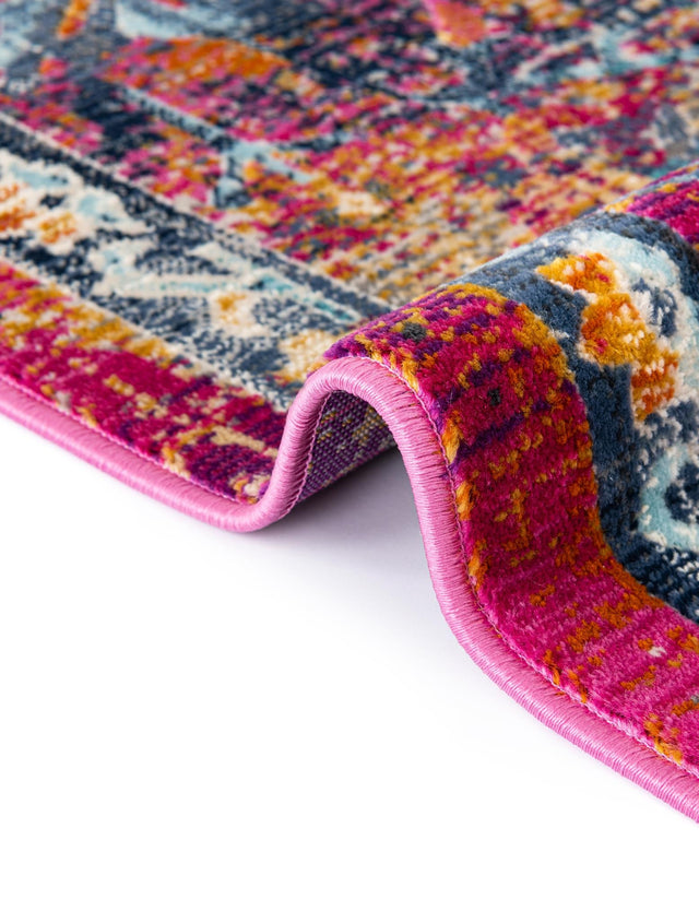 Fuchsia 4' 1 x 5' 11 Budapest Rectangle Area Rug 70% Polypropylene & 30% Polyester With Cotton Backing Traditional Classical Room Carpet for Sale at Rug Engine