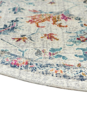 Ivory 3' 7 x 3' 7 Budapest Round Area Rug 70% Polypropylene & 30% Polyester With Cotton Backing Traditional Classical Room Carpet for Sale at Rug Engine