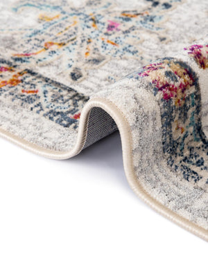 Ivory 3' 7 x 3' 7 Budapest Round Area Rug 70% Polypropylene & 30% Polyester With Cotton Backing Traditional Classical Room Carpet for Sale at Rug Engine