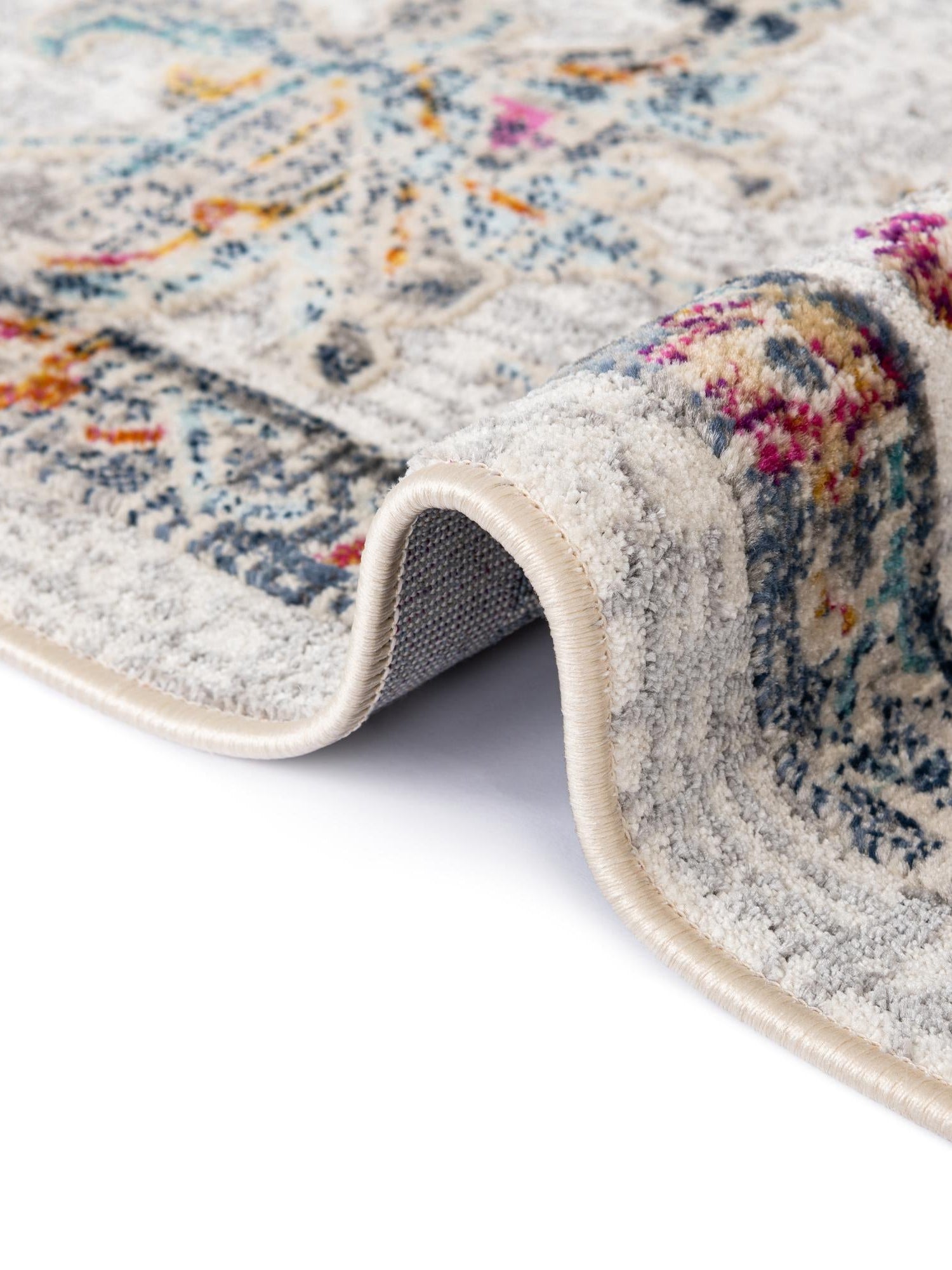 Ivory 5' 1 x 5' 1 Budapest Round Area Rug 70% Polypropylene & 30% Polyester With Cotton Backing Traditional Classical Room Carpet for Sale at Rug Engine