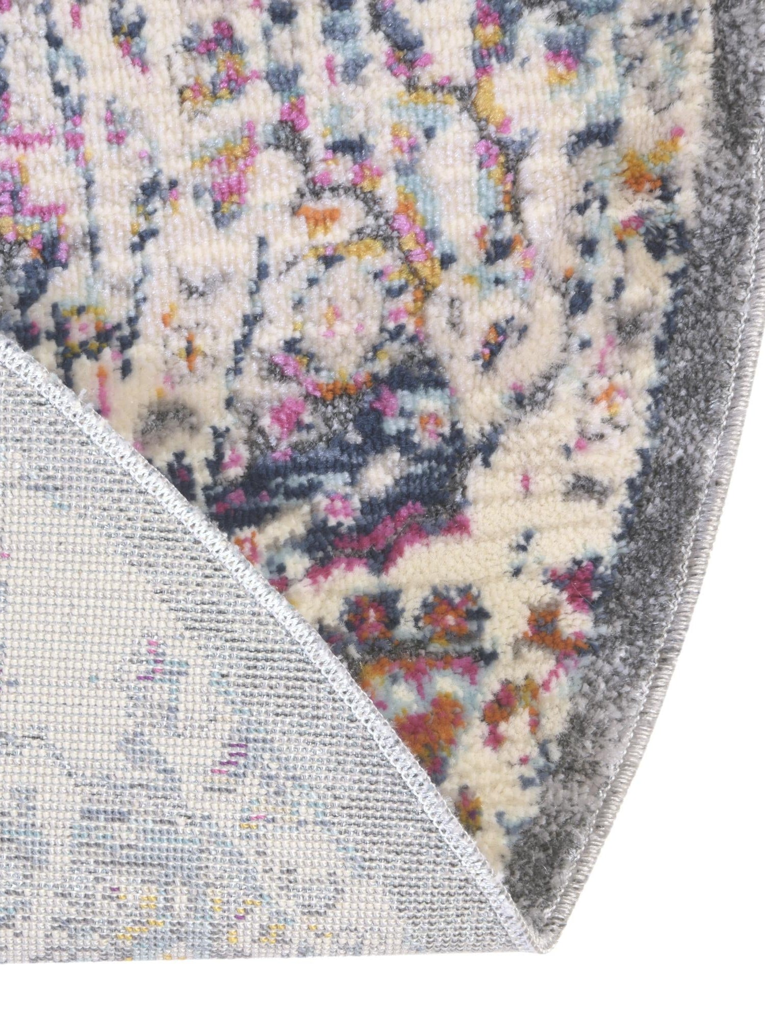 Gray 5' 1 x 5' 1 Budapest Round Area Rug 70% Polypropylene & 30% Polyester With Cotton Backing Traditional Classical Room Carpet for Sale at Rug Engine