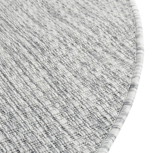 Light Gray 10' x 10' Outdoor Solid Round Area Rug Weather Resistant for Patio, Deck, Terrace, Balcony, Porch 100% Polypropylene Minimalist Waterproof Carpet for Sale at Rug Engine