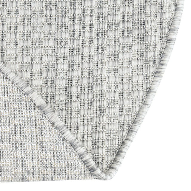 Light Gray 13' 1 x 13' 1 Outdoor Solid Round Area Rug Weather Resistant for Patio, Deck, Terrace, Balcony, Porch 100% Polypropylene Minimalist Waterproof Carpet for Sale at Rug Engine