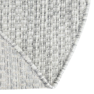Light Gray 3' 1 x 3' 1 Outdoor Solid Round Area Rug Weather Resistant for Patio, Deck, Terrace, Balcony, Porch 100% Polypropylene Minimalist Waterproof Carpet for Sale at Rug Engine