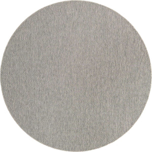 Light Gray 7' 10 x 7' 10 Outdoor Solid Round Area Rug Weather Resistant for Patio, Deck, Terrace, Balcony, Porch 100% Polypropylene Minimalist Waterproof Carpet for Sale at Rug Engine