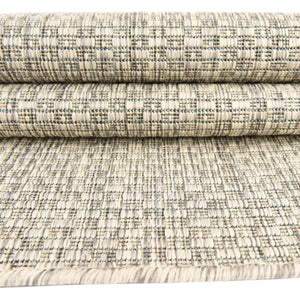 Light Gray 6' 1 x 6' 1 Outdoor Solid Square Area Rug Weather Resistant for Patio, Deck, Terrace, Balcony, Porch 100% Polypropylene Minimalist Waterproof Carpet for Sale at Rug Engine