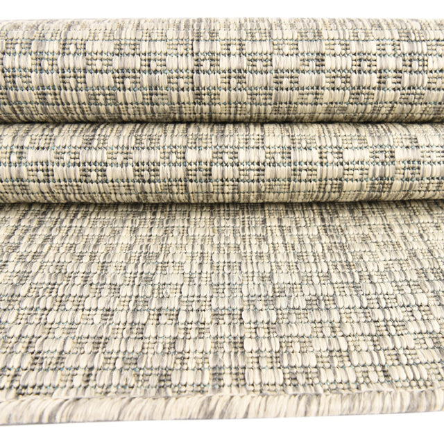 Light Gray 6' 1 x 6' 1 Outdoor Solid Square Area Rug Weather Resistant for Patio, Deck, Terrace, Balcony, Porch 100% Polypropylene Minimalist Waterproof Carpet for Sale at Rug Engine