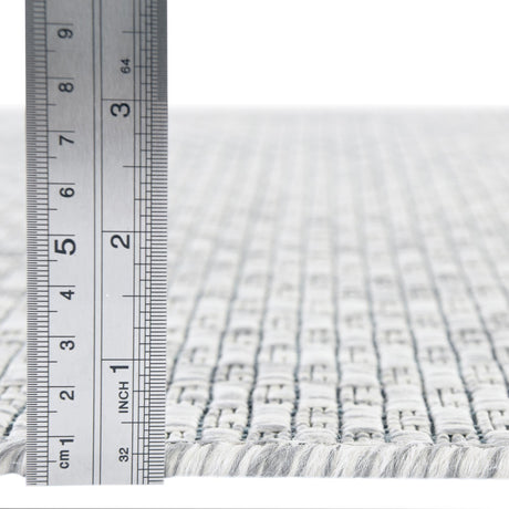 Light Gray 5' 3 x 5' 3 Outdoor Solid Octagon Area Rug Weather Resistant for Patio, Deck, Terrace, Balcony, Porch 100% Polypropylene Minimalist Waterproof Carpet for Sale at Rug Engine