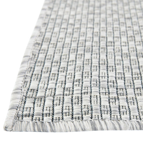 Light Gray 5' 3 x 5' 3 Outdoor Solid Octagon Area Rug Weather Resistant for Patio, Deck, Terrace, Balcony, Porch 100% Polypropylene Minimalist Waterproof Carpet for Sale at Rug Engine