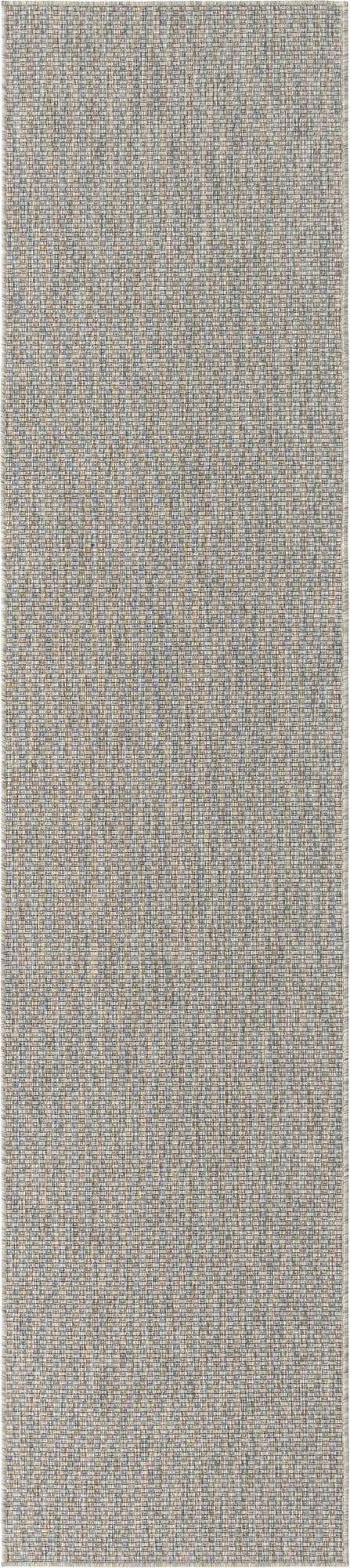 Light Gray 2' 7 x 12' Outdoor Solid Runner Area Rug Weather Resistant for Patio, Deck, Terrace, Balcony, Porch 100% Polypropylene Minimalist Waterproof Carpet for Sale at Rug Engine