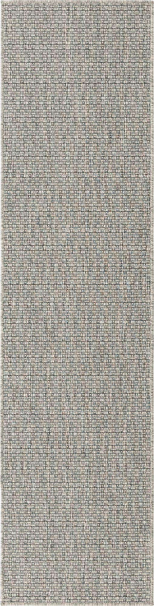 Light Gray 2' x 8' Outdoor Solid Runner Area Rug Weather Resistant for Patio, Deck, Terrace, Balcony, Porch 100% Polypropylene Minimalist Waterproof Carpet for Sale at Rug Engine