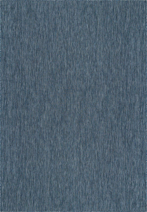 Blue 10' x 14' 1 Outdoor Solid Rectangle Area Rug Weather Resistant for Patio, Deck, Terrace, Balcony, Porch 100% Polypropylene Minimalist Waterproof Carpet for Sale at Rug Engine