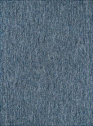 Blue 10' x 13' 1 Outdoor Solid Rectangle Rug