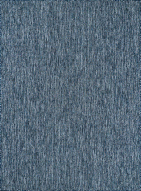 Blue 10' x 13' 1 Outdoor Solid Rectangle Rug