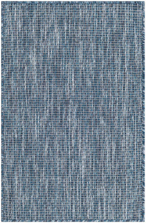 Blue 2' x 3' 1 Outdoor Solid Rectangle Area Rug Weather Resistant for Patio, Deck, Terrace, Balcony, Porch 100% Polypropylene Minimalist Waterproof Carpet for Sale at Rug Engine