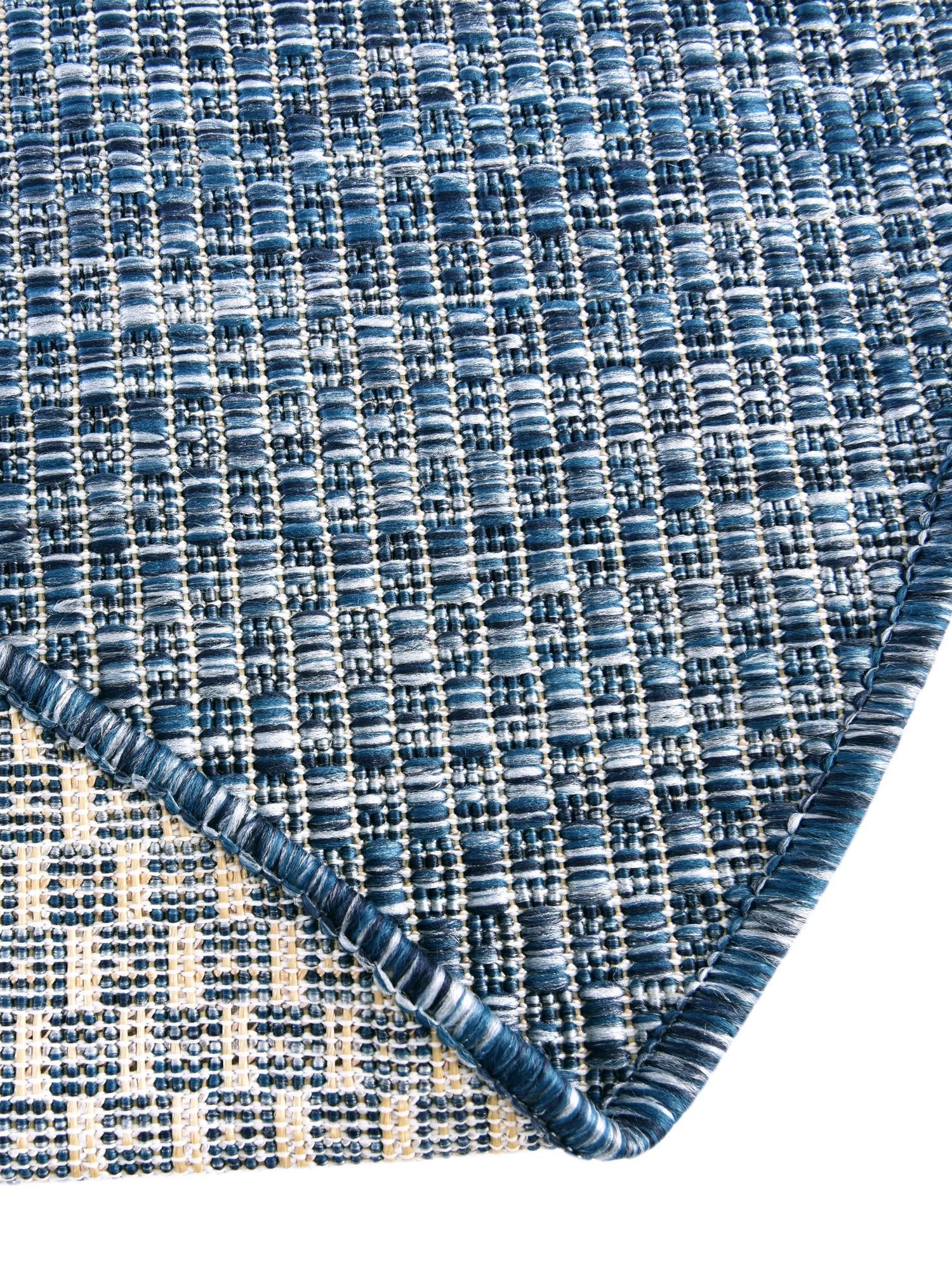 Blue 10' x 10' Outdoor Solid Round Area Rug Weather Resistant for Patio, Deck, Terrace, Balcony, Porch 100% Polypropylene Minimalist Waterproof Carpet for Sale at Rug Engine