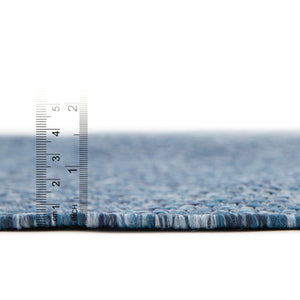 Blue 7' 10 x 7' 10 Outdoor Solid Octagon Area Rug Weather Resistant for Patio, Deck, Terrace, Balcony, Porch 100% Polypropylene Minimalist Waterproof Carpet for Sale at Rug Engine