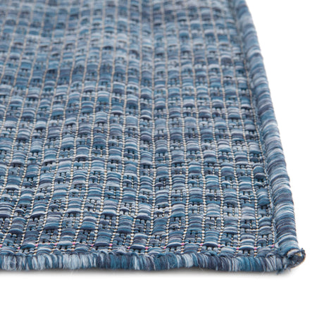 Blue 7' 10 x 7' 10 Outdoor Solid Octagon Area Rug Weather Resistant for Patio, Deck, Terrace, Balcony, Porch 100% Polypropylene Minimalist Waterproof Carpet for Sale at Rug Engine