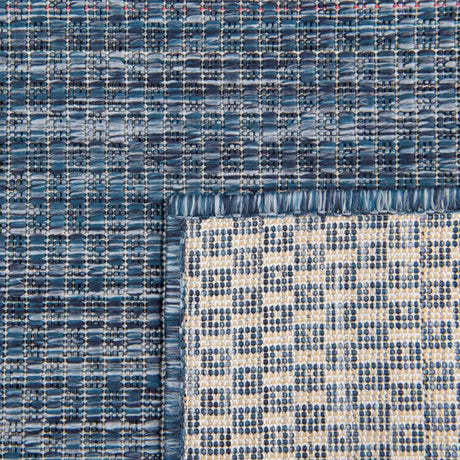 Blue 7' 10 x 7' 10 Outdoor Solid Octagon Area Rug Weather Resistant for Patio, Deck, Terrace, Balcony, Porch 100% Polypropylene Minimalist Waterproof Carpet for Sale at Rug Engine