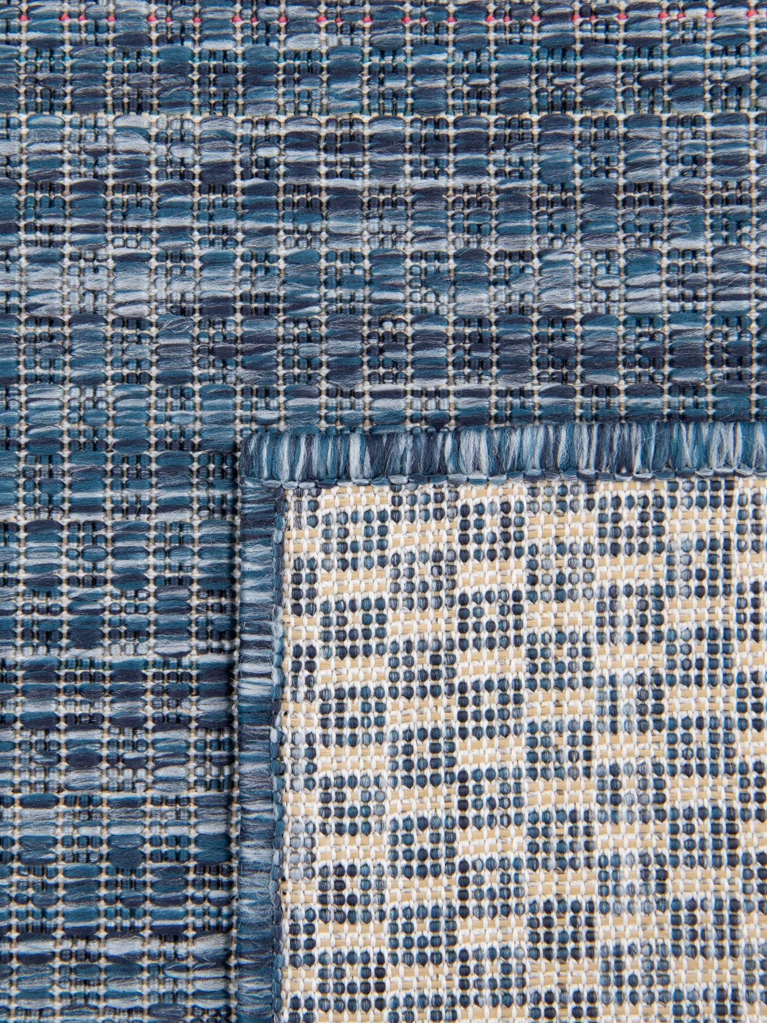 Blue 5' 3 x 5' 3 Outdoor Solid Octagon Area Rug Weather Resistant for Patio, Deck, Terrace, Balcony, Porch 100% Polypropylene Minimalist Waterproof Carpet for Sale at Rug Engine
