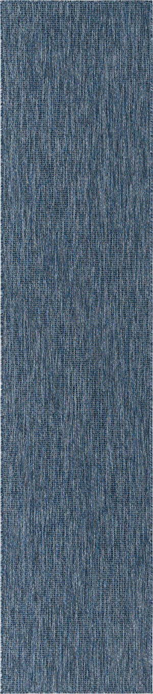 Blue 3' x 12' Outdoor Solid Runner Rug