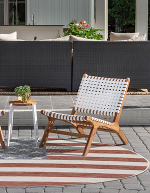 Red 7' 1 x 7' 1 Jill Zarin Outdoor Round Area Rug Weather Resistant for Patio, Deck, Terrace, Balcony, Porch Durable 100% Polypropylene Carpet for Outside for Sale at Rug Engine