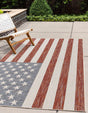 Red 5' 3 x 8' Jill Zarin Outdoor Rectangle Area Rug Weather Resistant for Patio, Deck, Terrace, Balcony, Porch Durable 100% Polypropylene Carpet for Outside for Sale at Rug Engine