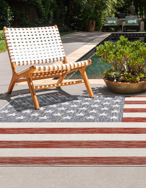 Red 5' 3 x 8' Jill Zarin Outdoor Rectangle Area Rug Weather Resistant for Patio, Deck, Terrace, Balcony, Porch Durable 100% Polypropylene Carpet for Outside for Sale at Rug Engine