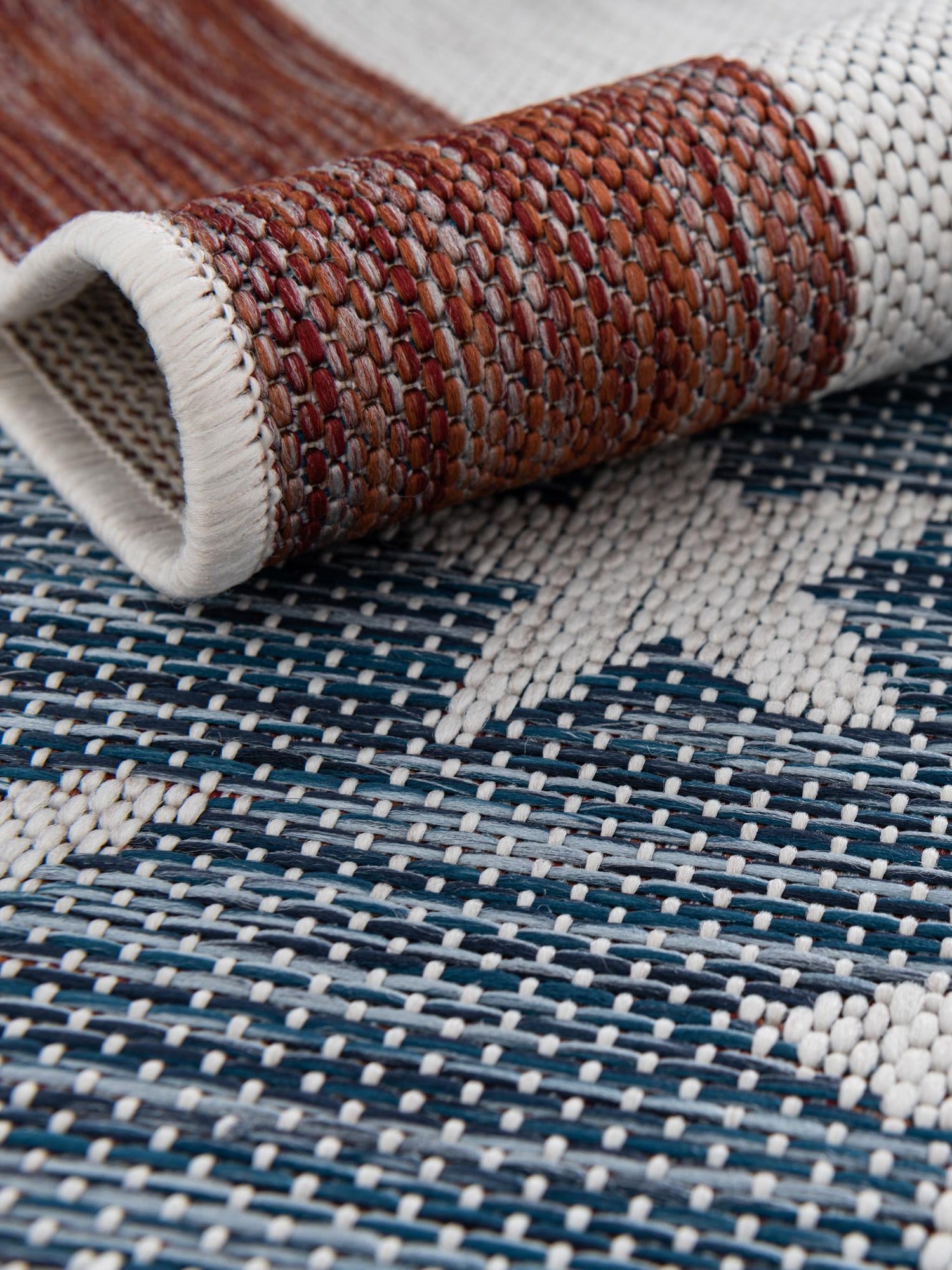 Red 5' 3 x 8' Jill Zarin Outdoor Rectangle Area Rug Weather Resistant for Patio, Deck, Terrace, Balcony, Porch Durable 100% Polypropylene Carpet for Outside for Sale at Rug Engine