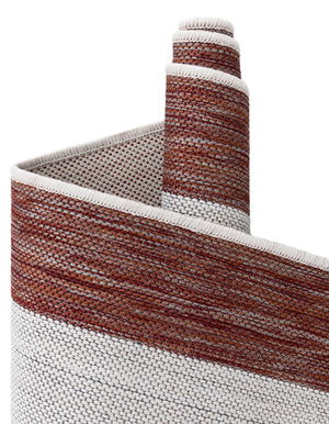 Red 5' 3 x 8' Jill Zarin Outdoor Oval Area Rug Weather Resistant for Patio, Deck, Terrace, Balcony, Porch Durable 100% Polypropylene Carpet for Outside for Sale at Rug Engine