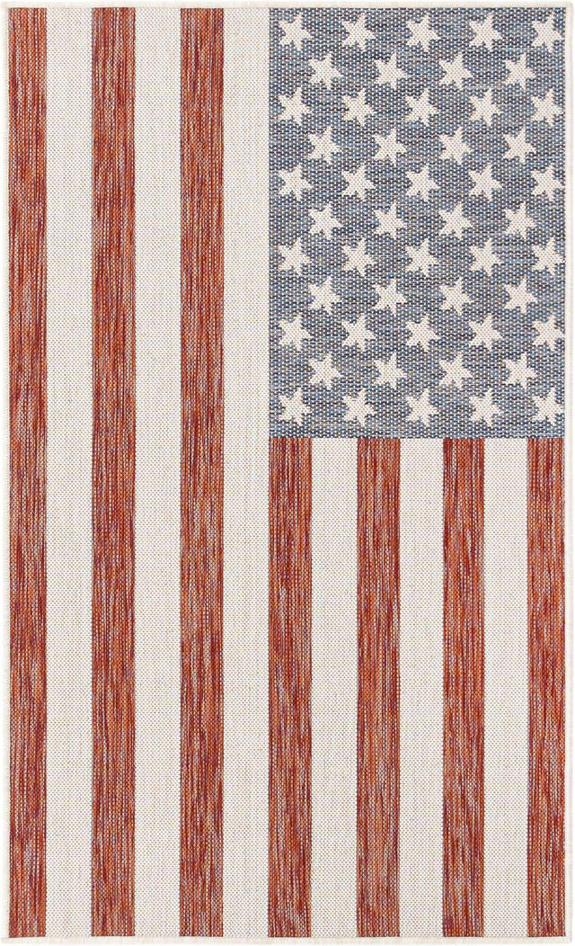 Red 3' 1 x 5' 3 Jill Zarin Outdoor Rectangle Area Rug Weather Resistant for Patio, Deck, Terrace, Balcony, Porch Durable 100% Polypropylene Carpet for Outside for Sale at Rug Engine