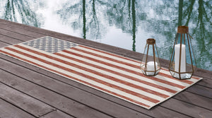 Red 2' x 8' Jill Zarin Outdoor Runner Area Rug Weather Resistant for Patio, Deck, Terrace, Balcony, Porch Durable 100% Polypropylene Carpet for Outside for Sale at Rug Engine