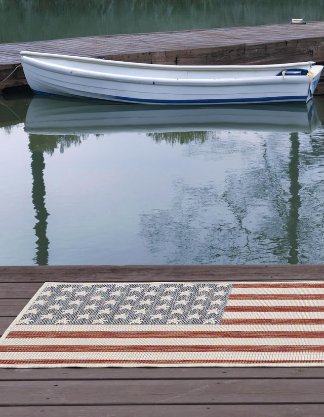 Red 2' x 8' Jill Zarin Outdoor Runner Area Rug Weather Resistant for Patio, Deck, Terrace, Balcony, Porch Durable 100% Polypropylene Carpet for Outside for Sale at Rug Engine