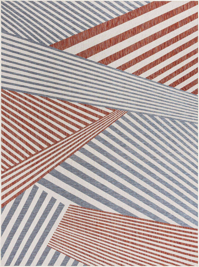 Blue 9' x 12' Jill Zarin Outdoor Rectangle Area Rug Weather Resistant for Patio, Deck, Terrace, Balcony, Porch Durable 100% Polypropylene Carpet for Outside for Sale at Rug Engine