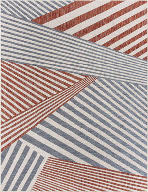 Blue 8' x 10' Jill Zarin Outdoor Rectangle Rug