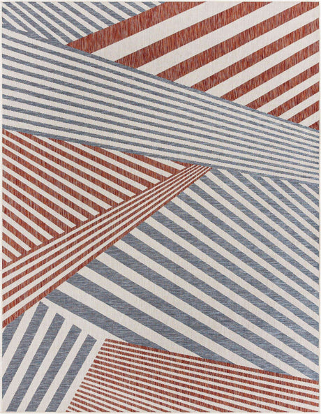 Blue 8' x 10' Jill Zarin Outdoor Rectangle Rug