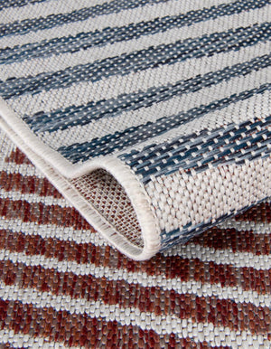 Blue 7' 10 x 7' 10 Jill Zarin Outdoor Square Area Rug Weather Resistant for Patio, Deck, Terrace, Balcony, Porch Durable 100% Polypropylene Carpet for Outside for Sale at Rug Engine