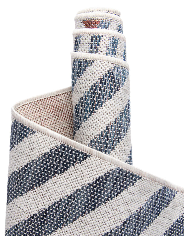 Blue 7' 10 x 7' 10 Jill Zarin Outdoor Square Area Rug Weather Resistant for Patio, Deck, Terrace, Balcony, Porch Durable 100% Polypropylene Carpet for Outside for Sale at Rug Engine