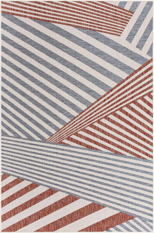 Blue 6' 1 x 9' Jill Zarin Outdoor Rectangle Area Rug Weather Resistant for Patio, Deck, Terrace, Balcony, Porch Durable 100% Polypropylene Carpet for Outside for Sale at Rug Engine