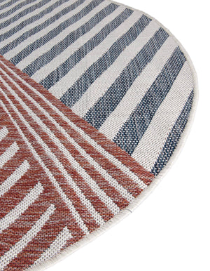 Blue 5' 3 x 8' Jill Zarin Outdoor Oval Area Rug Weather Resistant for Patio, Deck, Terrace, Balcony, Porch Durable 100% Polypropylene Carpet for Outside for Sale at Rug Engine