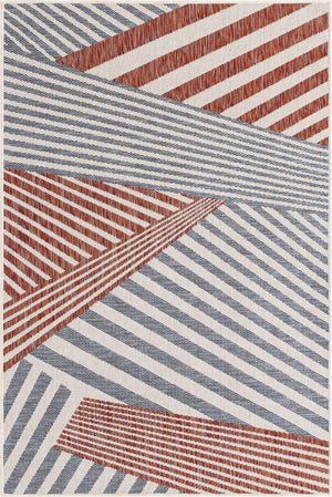 Blue 4' 1 x 6' 1 Jill Zarin Outdoor Rectangle Area Rug Weather Resistant for Patio, Deck, Terrace, Balcony, Porch Durable 100% Polypropylene Carpet for Outside for Sale at Rug Engine