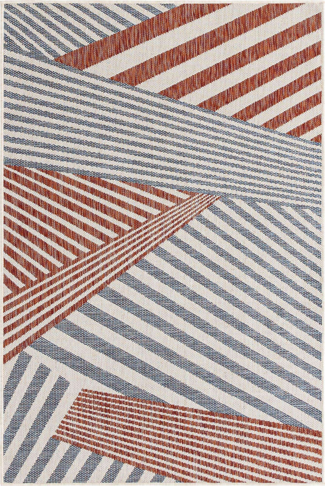 Blue 4' 1 x 6' 1 Jill Zarin Outdoor Rectangle Area Rug Weather Resistant for Patio, Deck, Terrace, Balcony, Porch Durable 100% Polypropylene Carpet for Outside for Sale at Rug Engine
