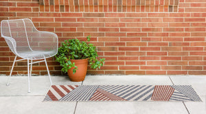 Blue 2' x 6' 1 Jill Zarin Outdoor Runner Area Rug Weather Resistant for Patio, Deck, Terrace, Balcony, Porch Durable 100% Polypropylene Carpet for Outside for Sale at Rug Engine