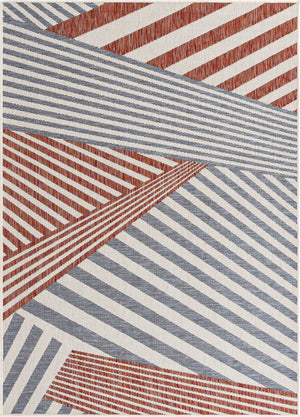 Blue 1' 4 x 1' 4 Jill Zarin Outdoor Sample Area Rug Weather Resistant for Patio, Deck, Terrace, Balcony, Porch Durable 100% Polypropylene Carpet for Outside for Sale at Rug Engine