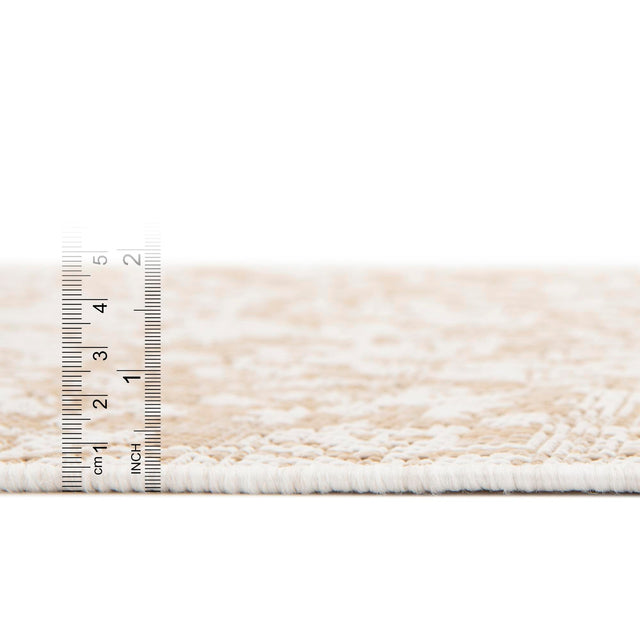 Beige 10' 8 x 10' 8 Jill Zarin Outdoor Square Area Rug Weather Resistant for Patio, Deck, Terrace, Balcony, Porch Durable 100% Polypropylene Carpet for Outside for Sale at Rug Engine