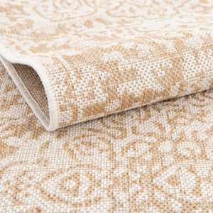 Beige 10' 8 x 10' 8 Jill Zarin Outdoor Square Area Rug Weather Resistant for Patio, Deck, Terrace, Balcony, Porch Durable 100% Polypropylene Carpet for Outside for Sale at Rug Engine