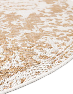 Beige 10' 8 x 10' 8 Jill Zarin Outdoor Round Area Rug Weather Resistant for Patio, Deck, Terrace, Balcony, Porch Durable 100% Polypropylene Carpet for Outside for Sale at Rug Engine